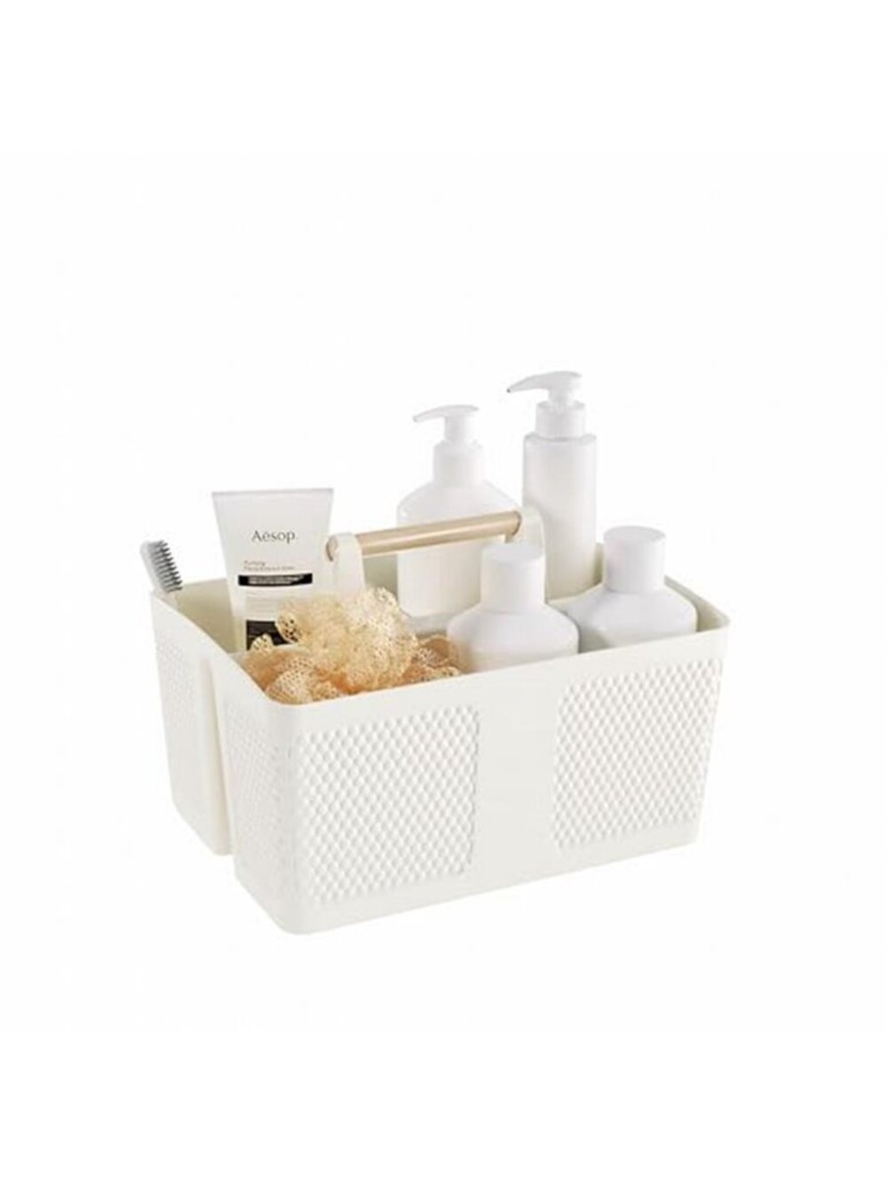 Portable Shower Caddy Organizer Plastic Basket With Handle Dorm Bathroom